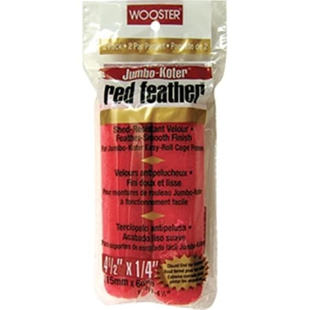 Wooster RR311 4.5 in. Jumbo Koter Red Feather Roller Cover, 2PK 71497151735